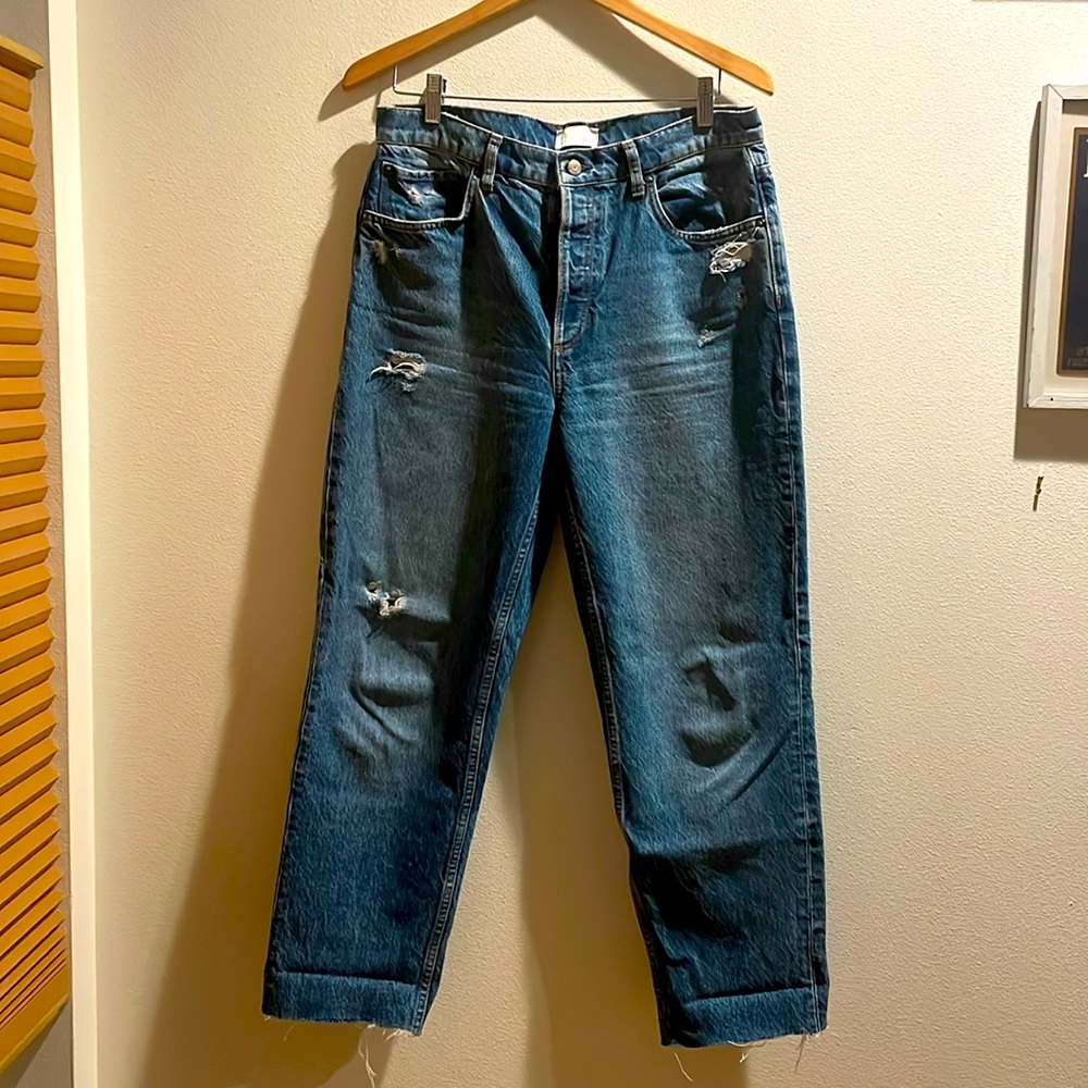 Boyish high rise straight jeans